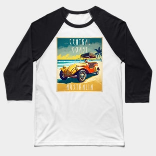 Central Coast Australia Vintage Travel Art Poster Baseball T-Shirt